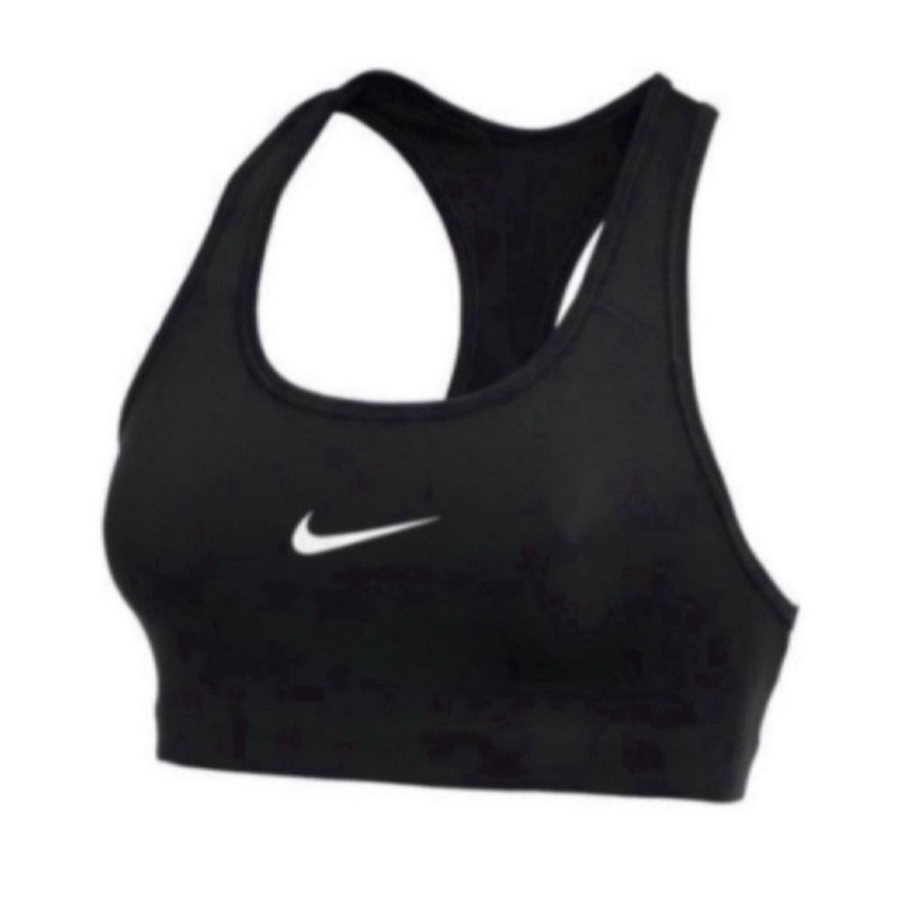 NWT Nike Black Medium Support Non Padded Swoosh 2.0 Sports Bra Size Small